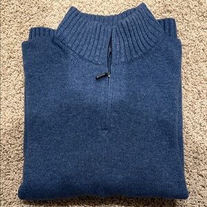 Black Brown 1826 Men's Navy Zip-Up Sweater